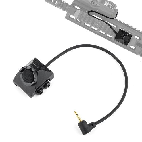 rdzzwxw Remote Pressure Switch with 2.5mm Plug for PEQ DBAL NGAL Airsoft Laser Sight, Aluminium Alloy Tactical Light Switch Mount for 20mm Picatinny Rail