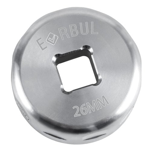 EVRBUL 26mm Bike Fork Topcap Socket Tool 3/8" Ratchet Drive Compatible with Fox 32 Series and Some 34 Series Mountain Bike Fork Topcap Nuts