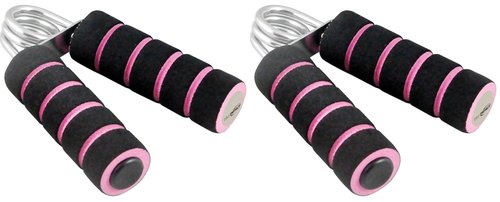 Pro Impact Hand Grip Wrist Strengthener/Grip Strength Trainer for Home Workout/Finger Exercise/Forearm Stretcher/Stress Relief- Adjustable Resistance, Heavy Duty, Non-Slip (2 Pieces) (Pink)