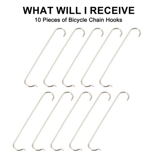 10PCS Bike Chain Hooks 304 Stainless Steel - PSLER Bicycle Chain Hook for Chain Repair Bicycle Chain Tool Bicycle Chain Accessories for Mountain Road Bicycle Bike