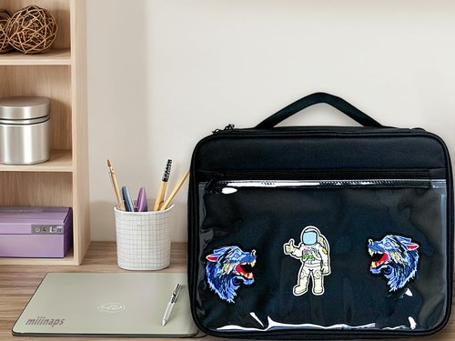 miiinaps Black 6 Binder Enamel Pin Display Bag,Pin Books For Collectors,Pins Board Storage Organization Box Can Holds Pins, Brooches,Paper Clips,Sports medal.(Black 6 Binder,Without Accessories)