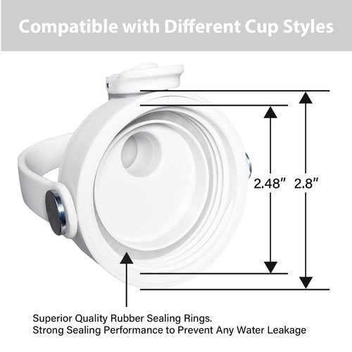 SENDESTAR Spout Lid for Hydroflask Wide Mouth Water Bottle Fits 18 oz 20 oz 32 oz 40 oz 73 oz,Chug Cap Flexible Handle Compatible, Takeya, Simple Modern, Wide Mouth Water Bottle