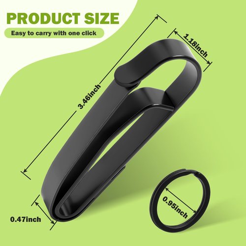 2PCS Duty Belt Key Holder, Quick Release With Ring, Premium Belt Clip for Police, Law Enforcement Agencies