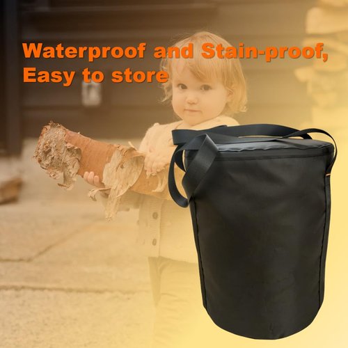 Portable Bag Waterproof (L),for Camping Portable Cutlery Bag, RV Storage, Water Pipe, Accessory, Travel Carrying,Double-Layer Oxford,Black