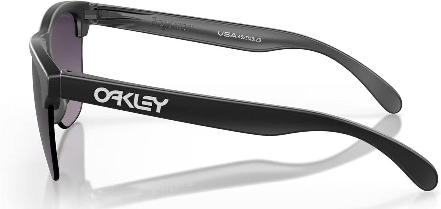 Oakley Frogskins Lite Sunglasses Matte Black with Prizm Grey Gradient Lens 63mm