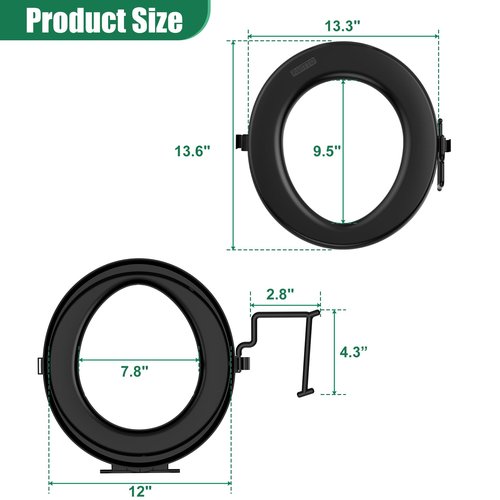 Bucket Toilet Seat, Portable Toilet Seat for 5 Gal Buckets, Camping Seat for Pail, Snap-on Bucket Seat for Outdoor, Camping, Hiking, Emergency, Car, Boat, RV Travel (Bucket Not Included)