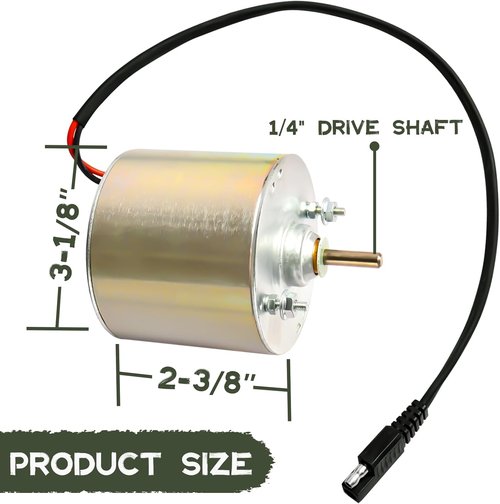 Highwild 12-Volt 1/4" Shaft Feeder Replacement Motor
