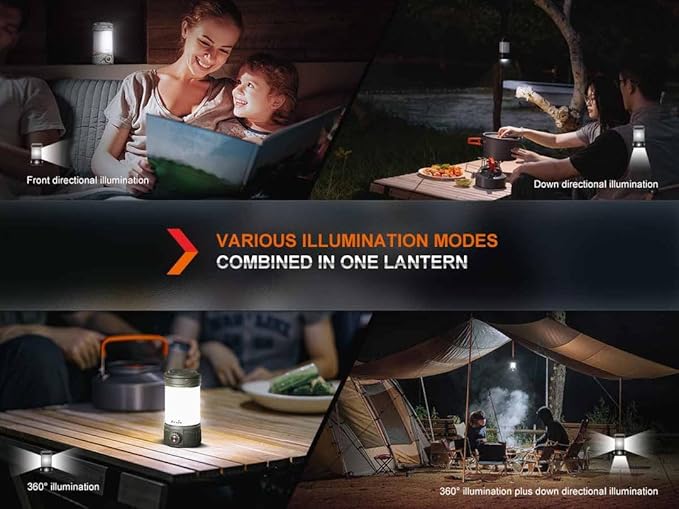 Fenix CL26R Pro Camping Lantern, Olive Drab, 650 lumens Bright, USB-C Rechargeable , Compact and Portable Perfect for Hurricane, Emergency, Hiking, Power Outage with LumenTac Organizer
