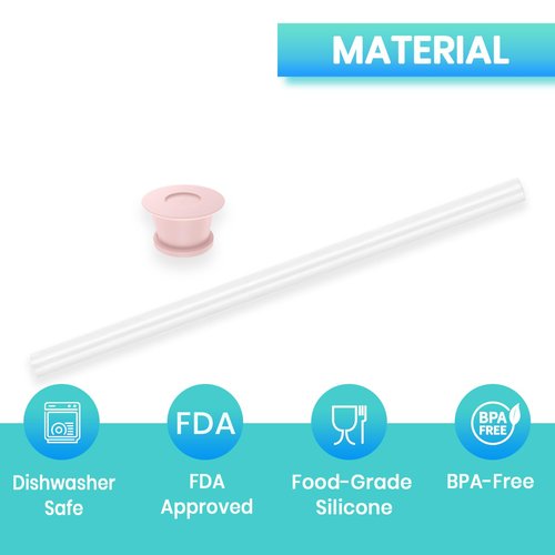 BOSORIO 11pcs Spill Stoppers and Straws Comppatible with Hydroflask Tumbler, Replacement Straw Accessories for Hydro Flask Tumbler 20oz, 28oz, 32oz, 40oz, Fits Most Straws(Pink