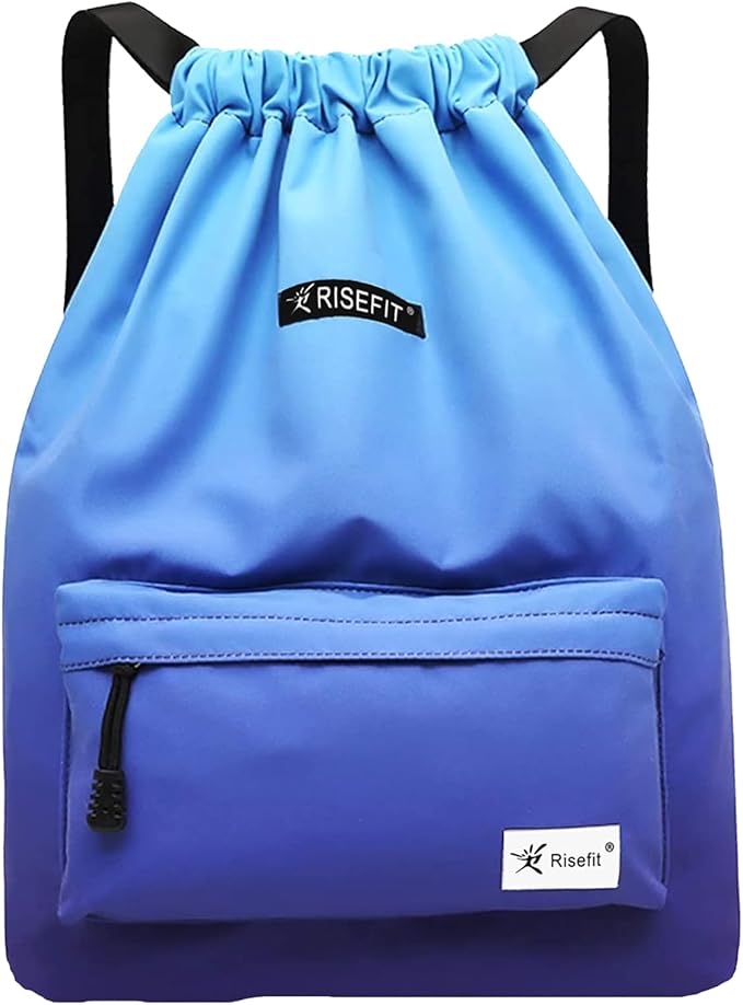 Waterproof Drawstring Bag, Gym Bag Sackpack Sports Beach Backpack for Men Women