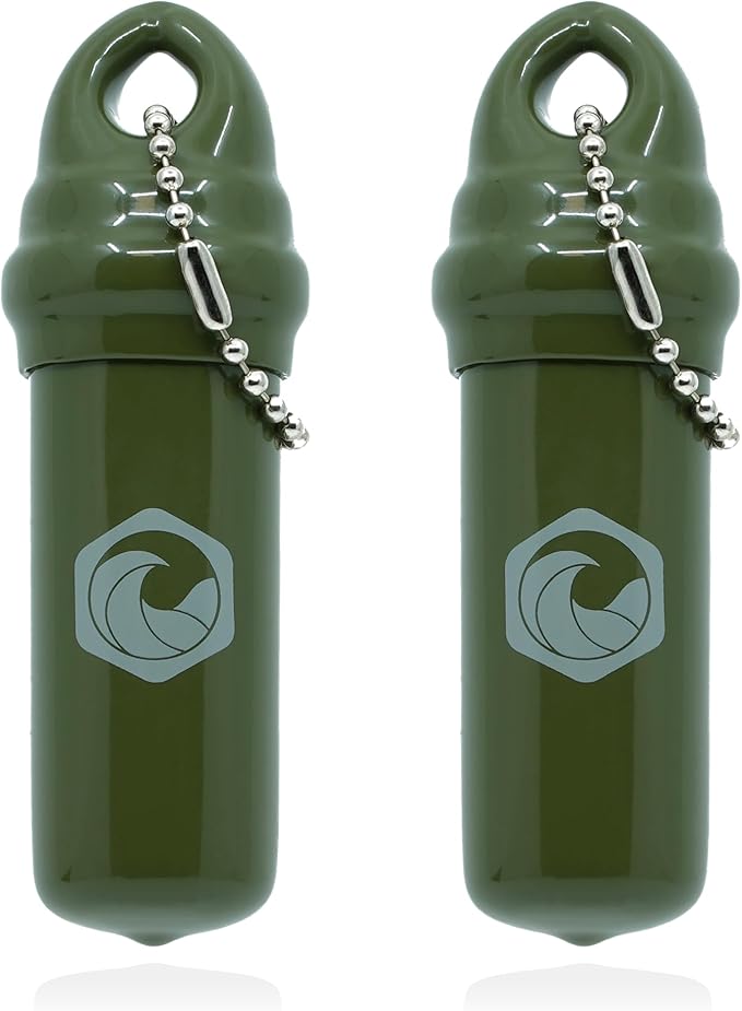 Floating Keychain (2 pack) with Waterproof Safety Container Boat Key Float - Pontoon, Fishing Accessories key holder