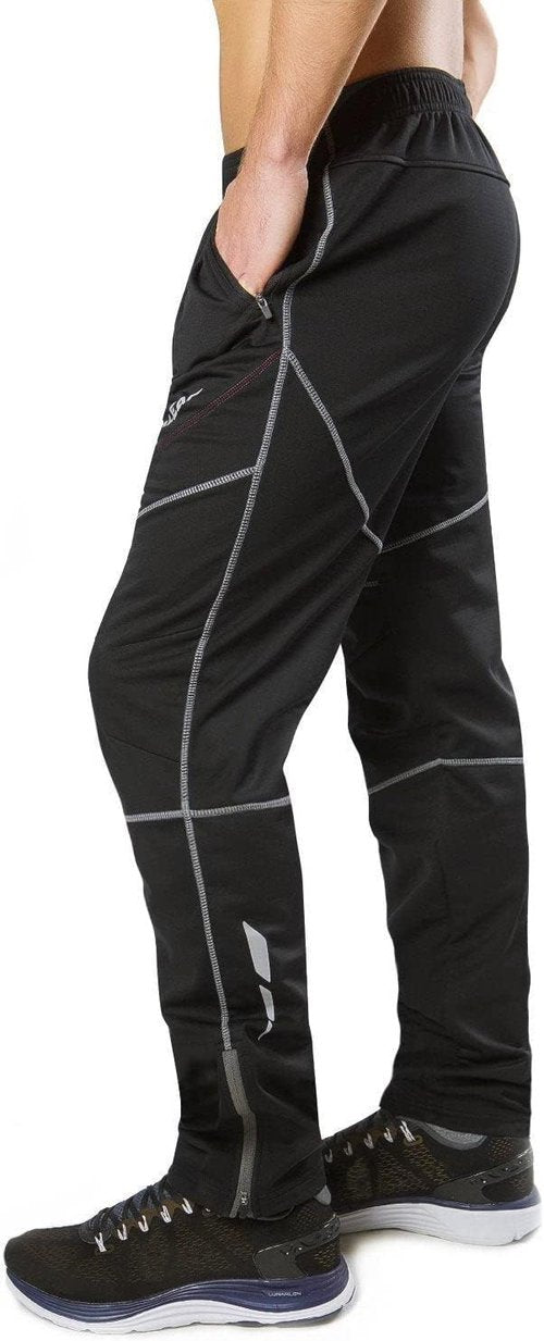 baleaf Men's Fleece Pants Winter Cycling Pants Mountain Bike Clothing Thermal Cold Weather Running Gear