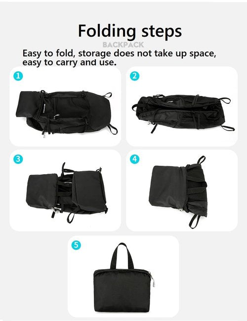 levayhill Hiking Backpack Daypack Lightweight Packable Travel Outdoor Camping Ultra Foldable Day Pack for Woman Man (Blue, 30L)