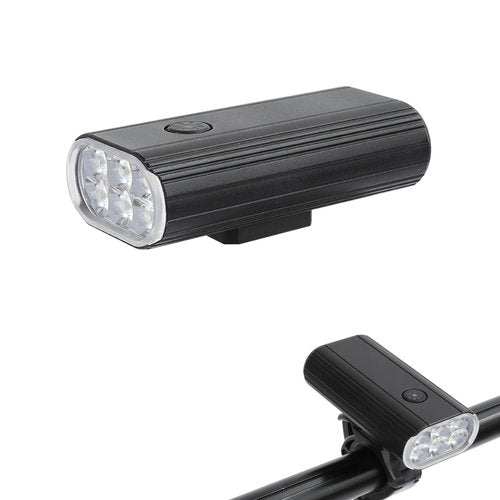 POOLHOLE - 6 LED Super Bright Bike Lights for Night Riding, High Lumen 5 Modes Bike Headlight &USB-C Bicycle Front Light, 4800 mAh Aluminum Front Light,Runtime 16+hrs,Waterproof Safety Bike Light