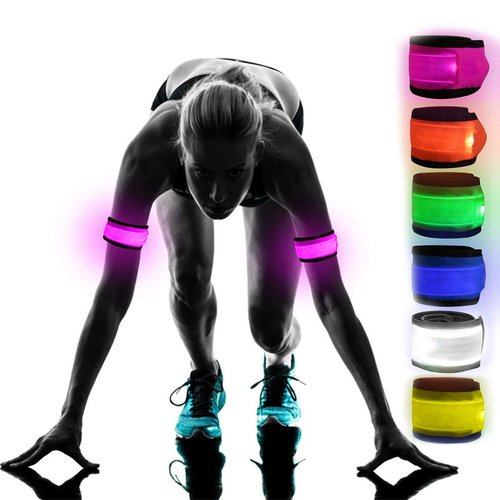 esonstyle LED Light Up Band Slap Bracelets Night Safety Wrist Band for Cycling Walking Running Concert Camping Outdoor Sports