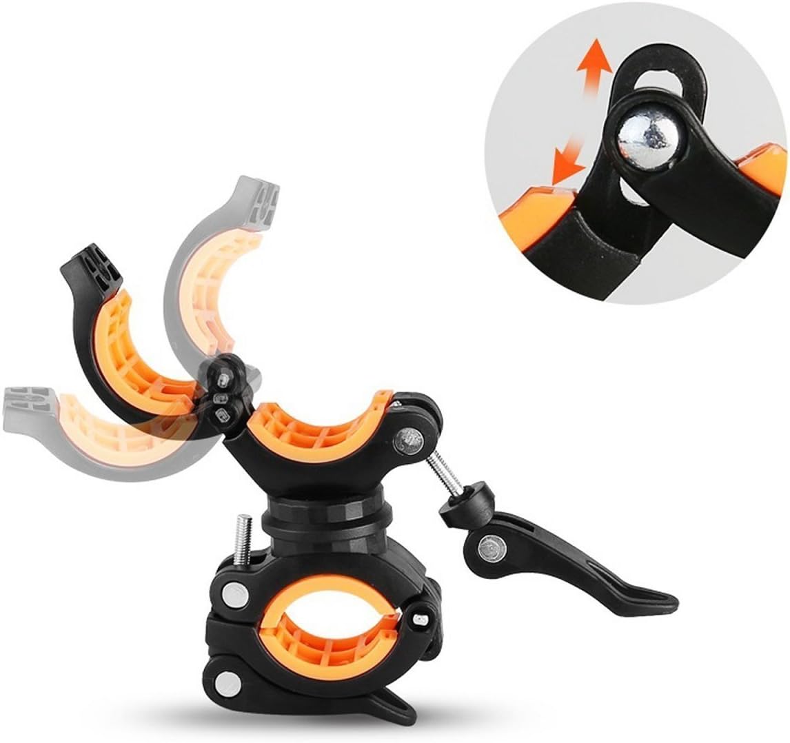 [2 Pack] Vonpri Flashlight Holder, Mount Bicycle Mounting Bracket Flashlight Holder Torch Clip 360º Rotation