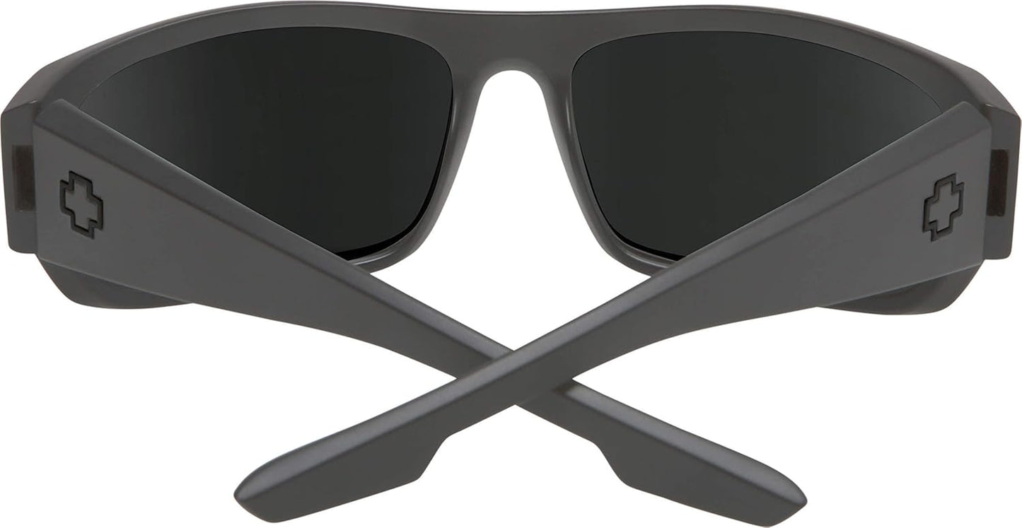 SPY Optic Piper, Rectangular Wrap Sunglasses, Color and Contrast Enhancing Lenses