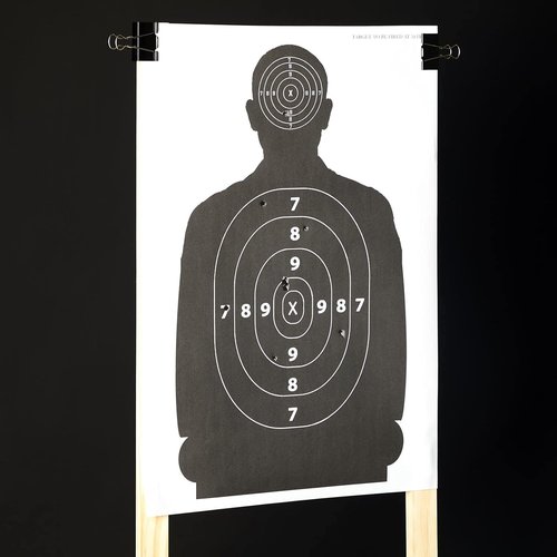 Juvale Shooting Targets Paper Silhouette Style - 17 x 25 in, Black & White, 50 Count - Paper Targets for Shooting Range & Airsoft, BB & Pellet Gun Practice
