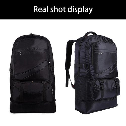 Toguma 65L Hiking Backpack Large Tactical Backpack for Woman Man Lightweight Travel Backpack Laptop Backpack for Climbing Camping Sport Outdoor (Black)