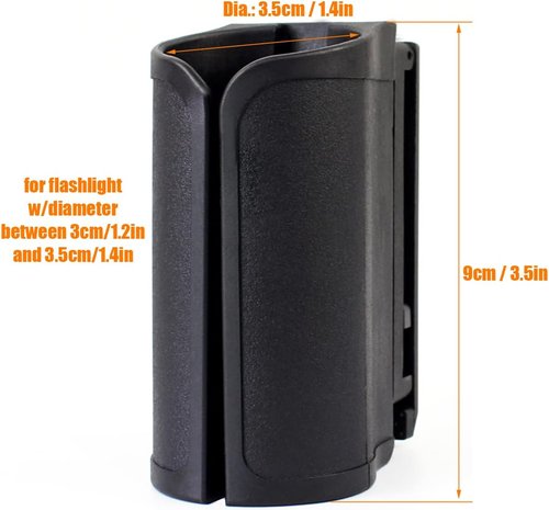 Compact Light Holder, Duty Flashlight Holder Belt Carry Case, Rotating Tactical Flashlight Holster