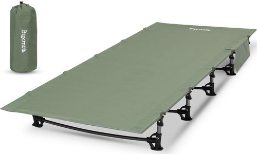 Buymoth Ultralight Folding Tent Camping Cot Bed Lightweight Backpacking Cot Without Tools Hiking Cot Portable Camping Bed for Adults Camping Hiking, Travel, Home, Army Green