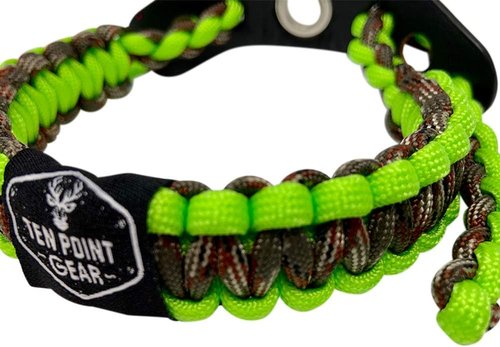 Bow Archery Wrist Sling 550 Paracord - Survival Hunting Shooting - 100% Full Grain Leather with Metal Grommet (Multiple Camo Options)