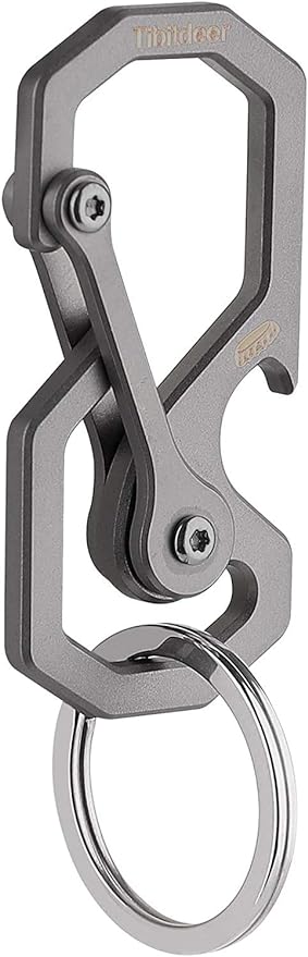 Titanium Keychain, Multifunctional Carabiner Clip Key chain Heavy Duty Car Key Organizer with Bottle Opener