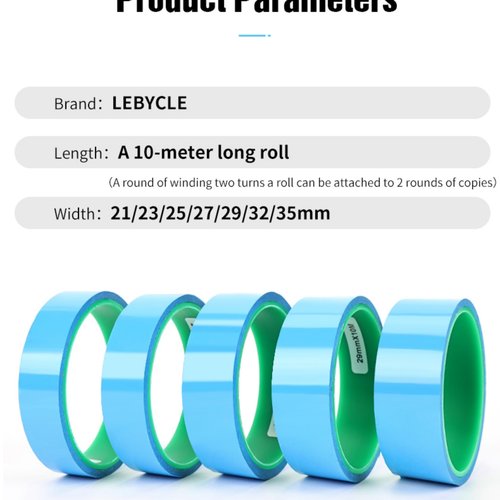 Phidinova Tubeless Bicycle Wheel Rim Tape 700C Blue, Bike Rim Tape Roll for Anti Puncture Vacuum Tubeless Tire Pad MTB/Road Rim Wheel Strip Tape Length 10m Width 21mm