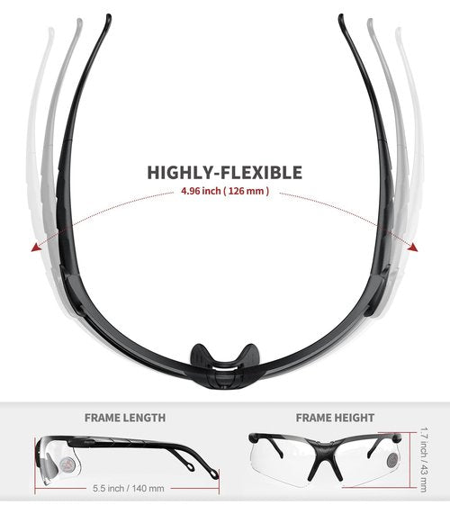 RAYTICE Shooting Glasses Men Range Eye Protection for Women Certified ANSI Z87 Safety Glasses 100% UV Protective Lenses are Produced By Carl Zeiss Vision Sunlens/Clear Lenses