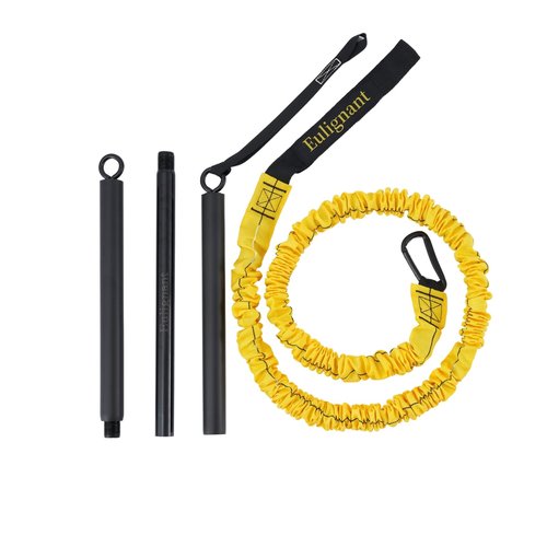 Weighted Bar and Resistance Cord for Rotational Core-Strength Training, Swing Trainer