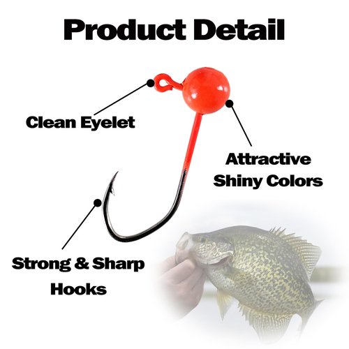 Skipaelf Fly Tying Jigs Kit,60pcs Small Jig Heads for Fly Fishing,Round Ball Crappie Jigs Trout Tying Flies Ice Fishing 1/64oz