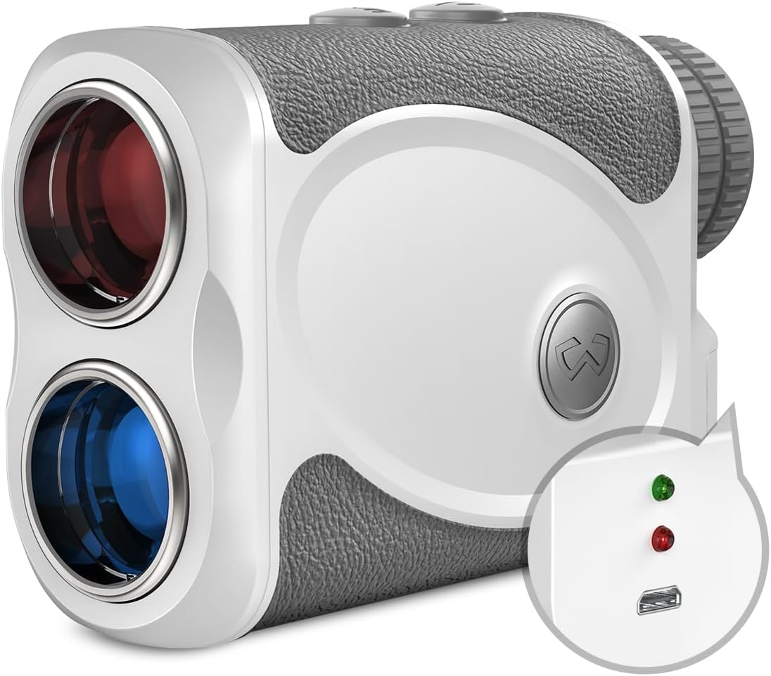 WOSPORTS Golf Rangefinder, 800/1200 Yards Laser Range Finder, High Precision Flag Lock with Pulse Vibration, Tournament Legal Rangefinder for Golfing and Hunting, Battery Included
