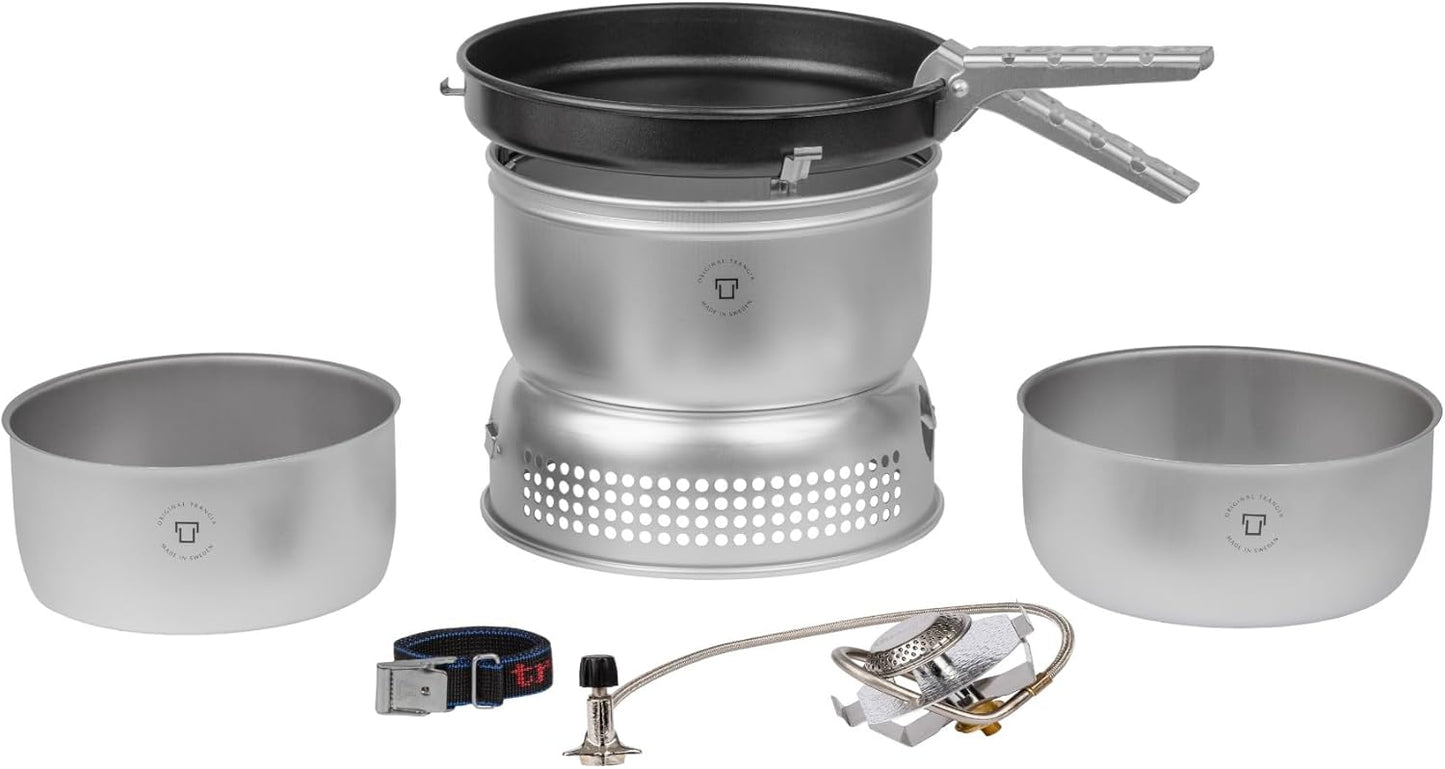 Trangia 25-23 Duossal 2.0 Camping Stove Kit with Stainless Steel Lined Pans