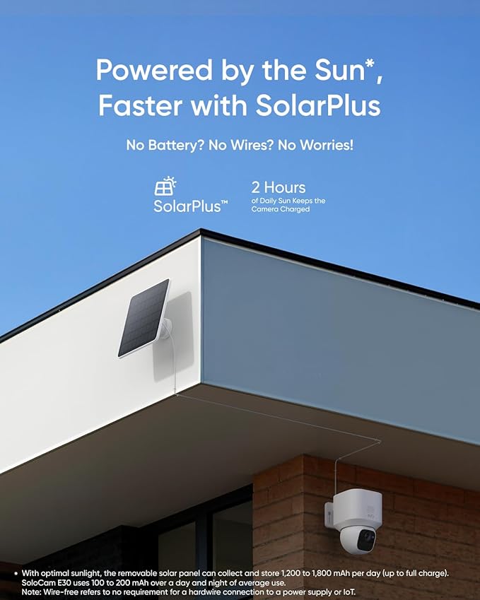 eufy Security SoloCam E30, 2-Cam Pack Kit, Security Cameras Wireless Outdoor, Solar Camera Outdoor Wireless, 360° Pan, AI Tracking, 2K Clarity, No Monthly Fee, Supports Only 2.4GHz