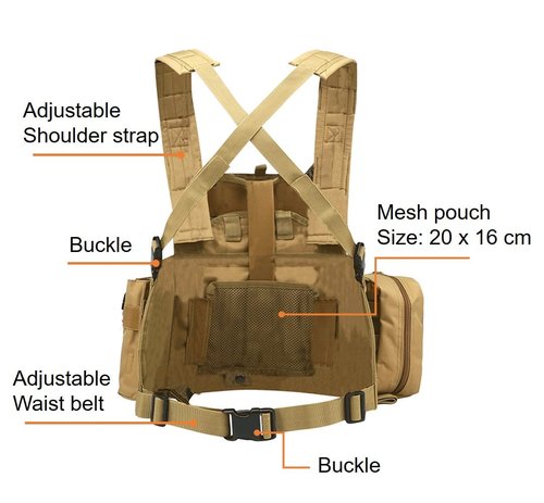 Haverain Tactical Outdoor Survival Vest Adjustable Breathable Weighted for Training-Tactical Hunting Outdoor Safety Protection Vest Available for Cosplay 2WAY (Green)