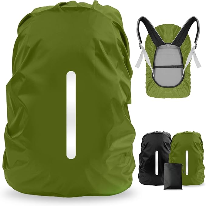 LAMA 2 Pack Waterproof Rain Cover for Backpack, Reflective Rucksack Rain Cover for Anti-dust/Anti-Theft/Bicycling/Hiking/Camping/Traveling/Outdoor Activities