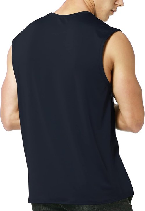 EZRUN Men's Sleeveless Shirt Quick Dry Workout Swim Shirt Gym Muscle Athletic Beach Tank Top Big and Tall