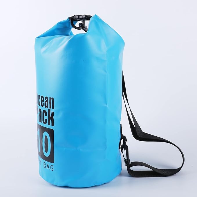 YDYJKI Floating Waterproof Dry Bag for Travel 5L/10L/20L/30L, Roll Top Sack Keeps Gear Dry for Kayaking, Rafting, Boating, Swimming, Camping, Hiking, Beach, Fishing (Light Blue, 5L)
