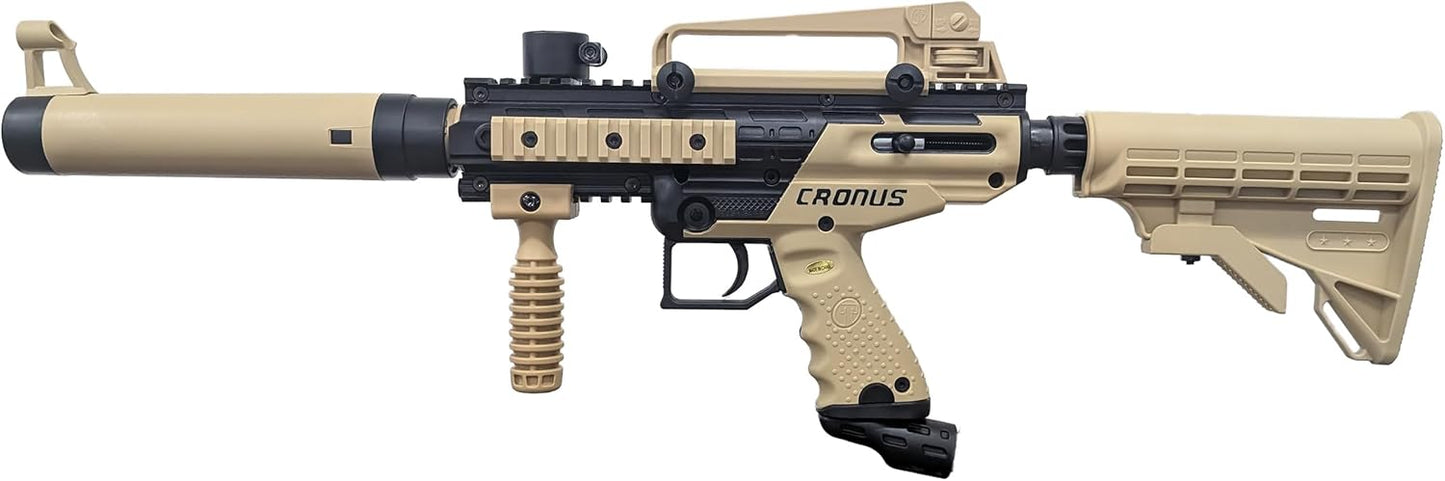 Tippmann Cronus Tactical Paintball Marker Gun - Semi Auto, Black & Tan