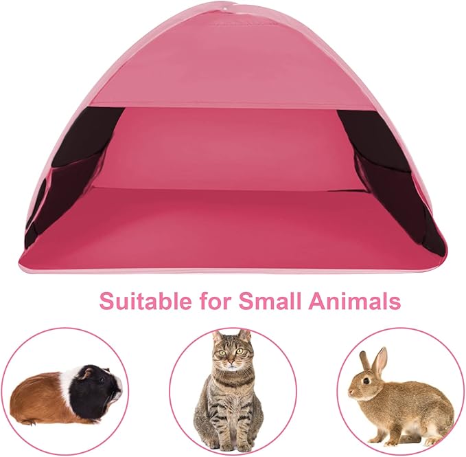 Mini Head Shelter Tent, 1 Pack Foldable Pop Up Beach Tent Sun Shelter for Anti-UV Pet Beach Sun Shelter for Outdoor Camping Picnic Beach, Pink-Vinyl M