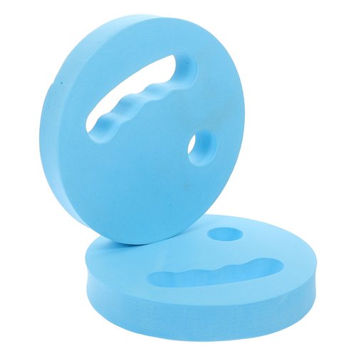 POPETPOP Water Exercise Discs : 2Pcs EVA Foam Water Weights for Pool Exercise - Round Hand Held Floating Swimming Disc for Kids, 7.07X7.07X1.10in (Blue)