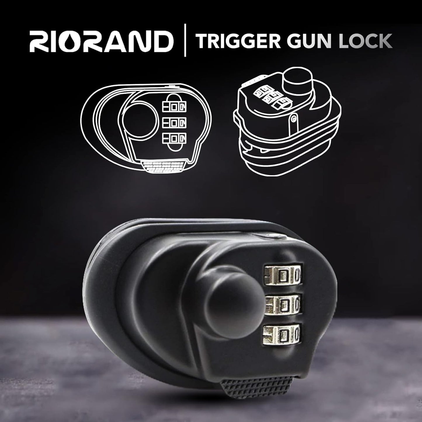RioRand Trigger Lock 3 Digit Combination Gun Lock Gun Trigger Lock Accessories