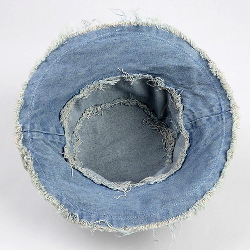 XYIYI Unisex Light Blue Bucket Hat Denim Washed Fisherman Cap Beach Sun Hat