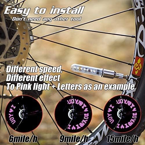 Superdream Bike Tire Valve Stem Light - LED Waterproof Bicycle Wheel Lights Neon Flashing Lamp Glow in The Dark Cool Safe Accessories (Blue 2Pack)