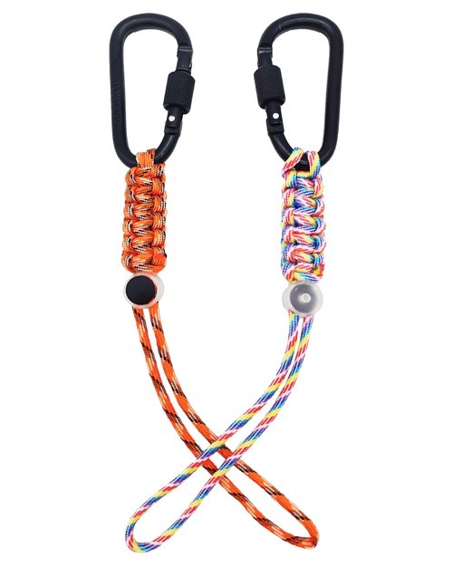 Oythiem Locking Carabiner Clip Heavy Duty with Paracord Lanyard, Detachable Buckle Backpack Clips with A Fastener As A Key, Water Bottle, Small Accessories Organizer for Camping, Hiking And Traveling