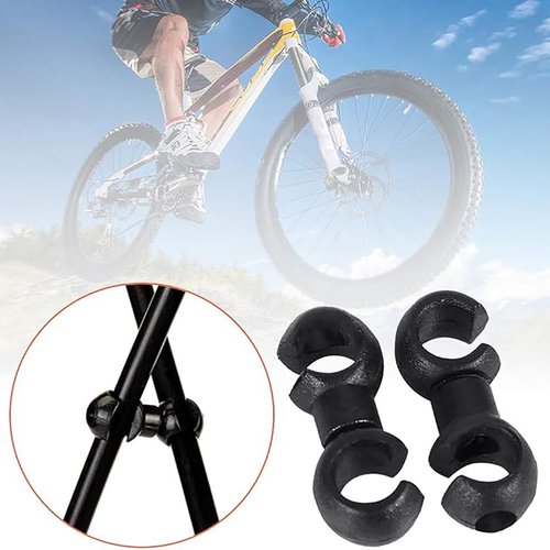 Bxian 10PCS 19.4mm Length Bicycle Black Cable Clip Bicycle Swivelling S Shaped Plastic Hook Clip Hose Guide for Brake Cable and Chainstay Cross Hook