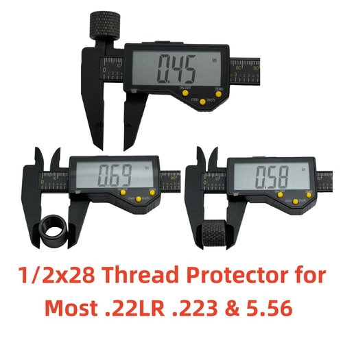 HHLZDHH 4 Pack Thread Protector for .22LR .223, 1/2 x 28 Thread Protector, Durable, Cerakoted Finish