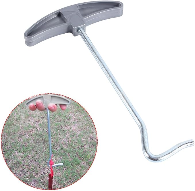 Tent Peg Puller Tent Stake Puller Tool Camping Tent Peg Remover Awning Stake Peg Puller for Hikers Campers