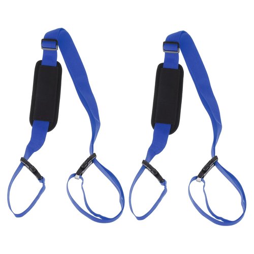 PATIKIL Carrying Beach Chair Straps, 2 Pack Adjustable Beach Chair Straps Shoulder Carrying Straps for Folding Chair Backpack, Dark Blue