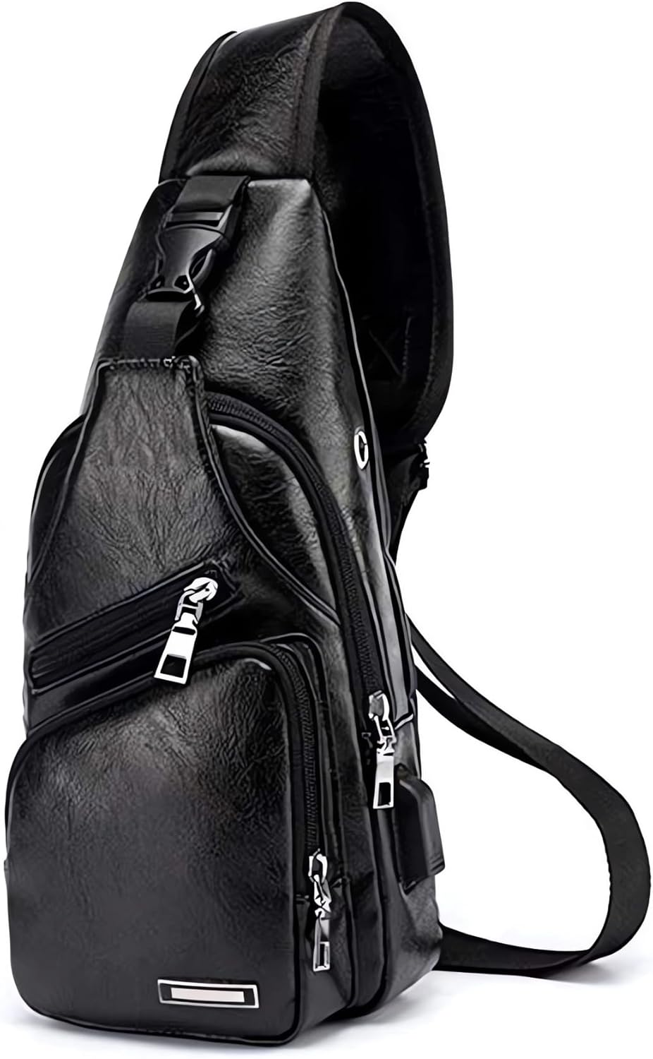 Seoky Rop Men's Sling Bag Small Chest Crossbody Shoulder Bag with USB Charging Port